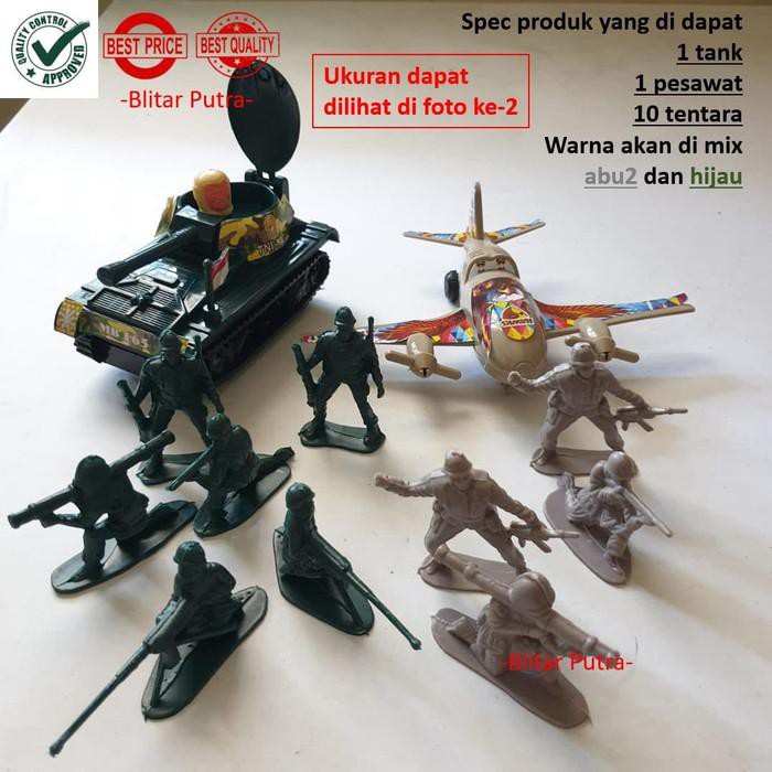 Mainan Tentara Set Tank Pesawat - Army Toys