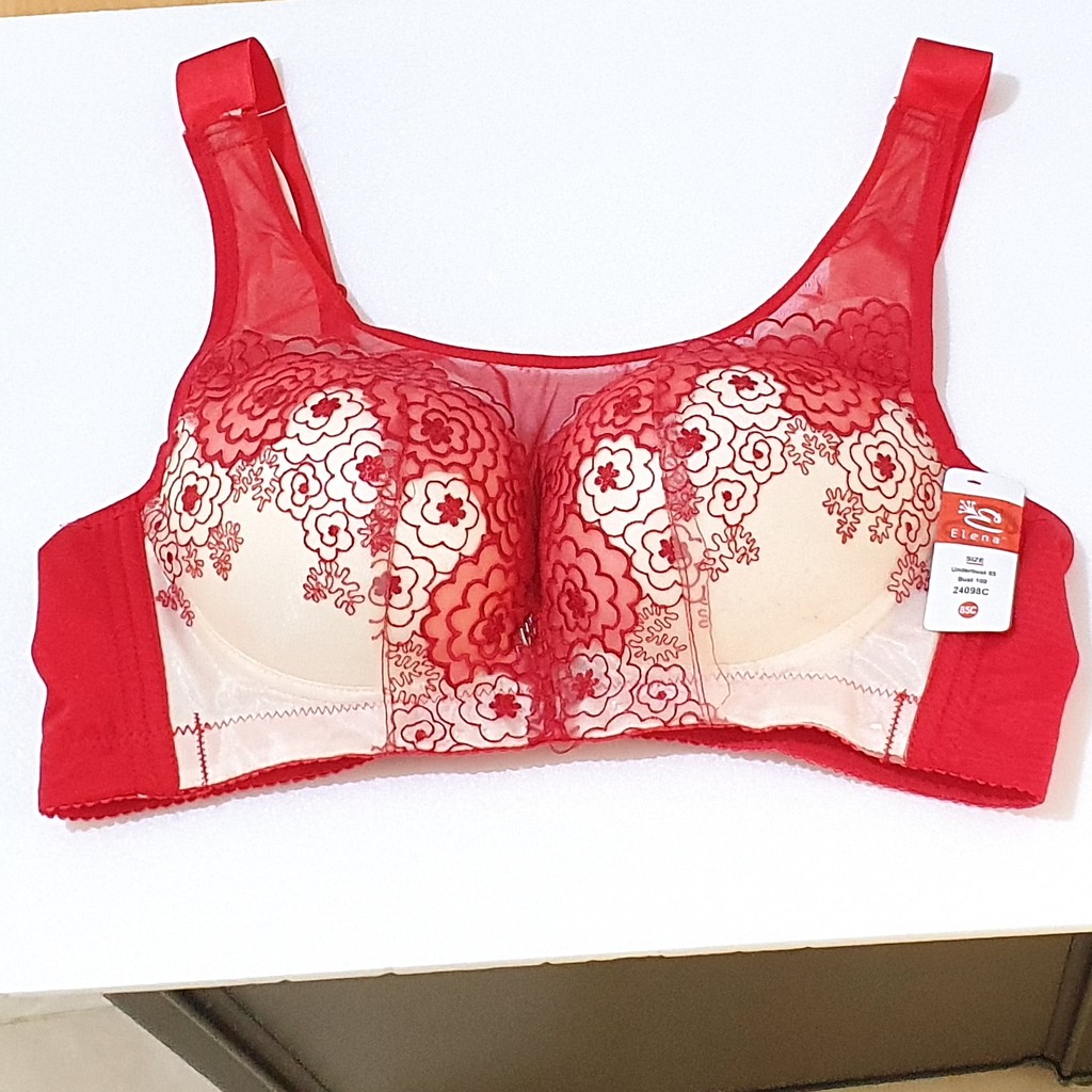 Bra / BH Elena 24098C (Busa Tipis, Tanpa Kawat, Kait 3, Cup C)