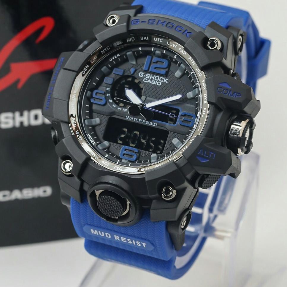 [PRODUK VESRA] JAM TANGAN G-SHOCK CASIO GWG 1000 SPORTY TALI WARNA HITAM LIST BIRU HITAM LIST GOLD R