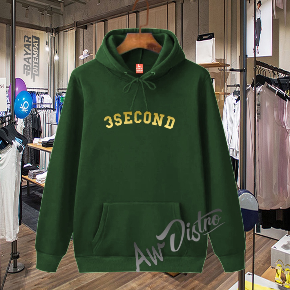 COD Hoodie Distro 3Second Lkg Gold Premium Quality Sweater Tulisan Jaket Kata-Kata Hoodie Sablon