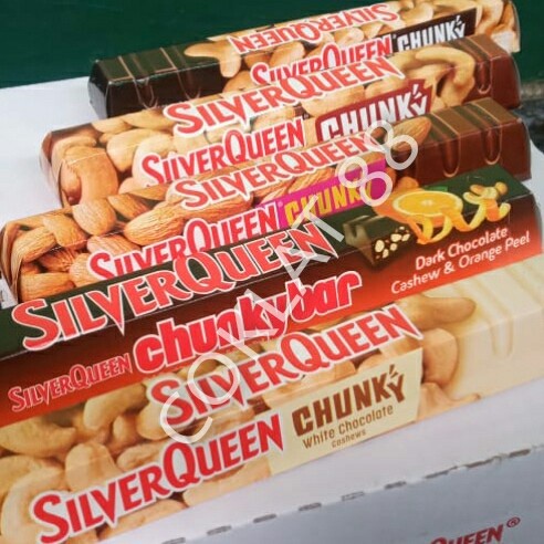 

504Omekho Cokelat Silverqueen Chunky Bar 100 Gr - Coklat - Cashew Jy60Jhh