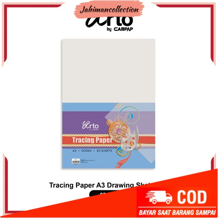 

✨ BISA COD ✨ Kertas Kalkir Arto Tracing Paper A3 Drawing Sketching
