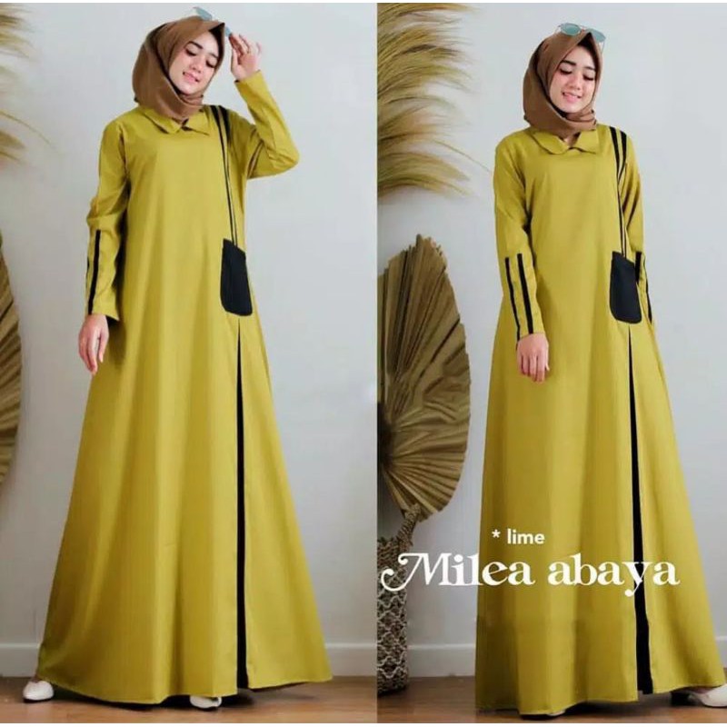 Milea abaya dress baju gamis pakaian wanita fashion muslim