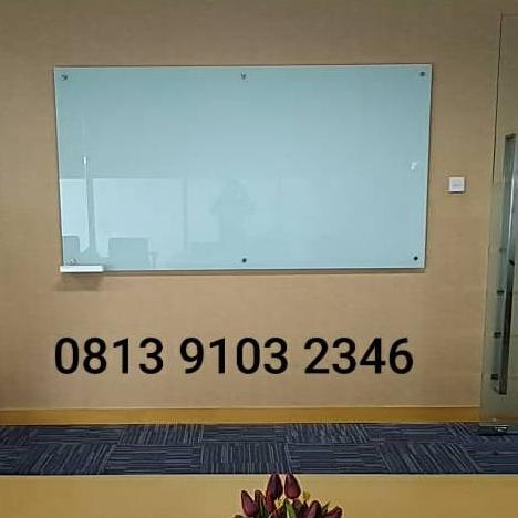 

---Terbartu--- Glassboard Magnetik uk.60x120cm (5mm) / Papan Tulis Kaca