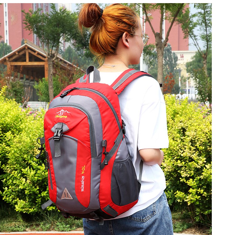 Tas Ransel Backpack outdoor unisex Pria/Wanita Anti air Travel 40L daypack Kualitas IMPORT Alaska