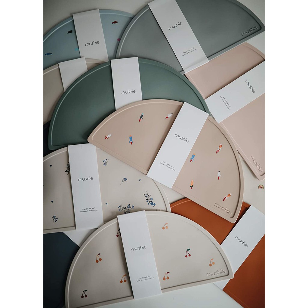 Mushie Silicone Place Mat - Tatakan Piring Makan Anak Balita Bayi Placemat Original Tempat Mpasi