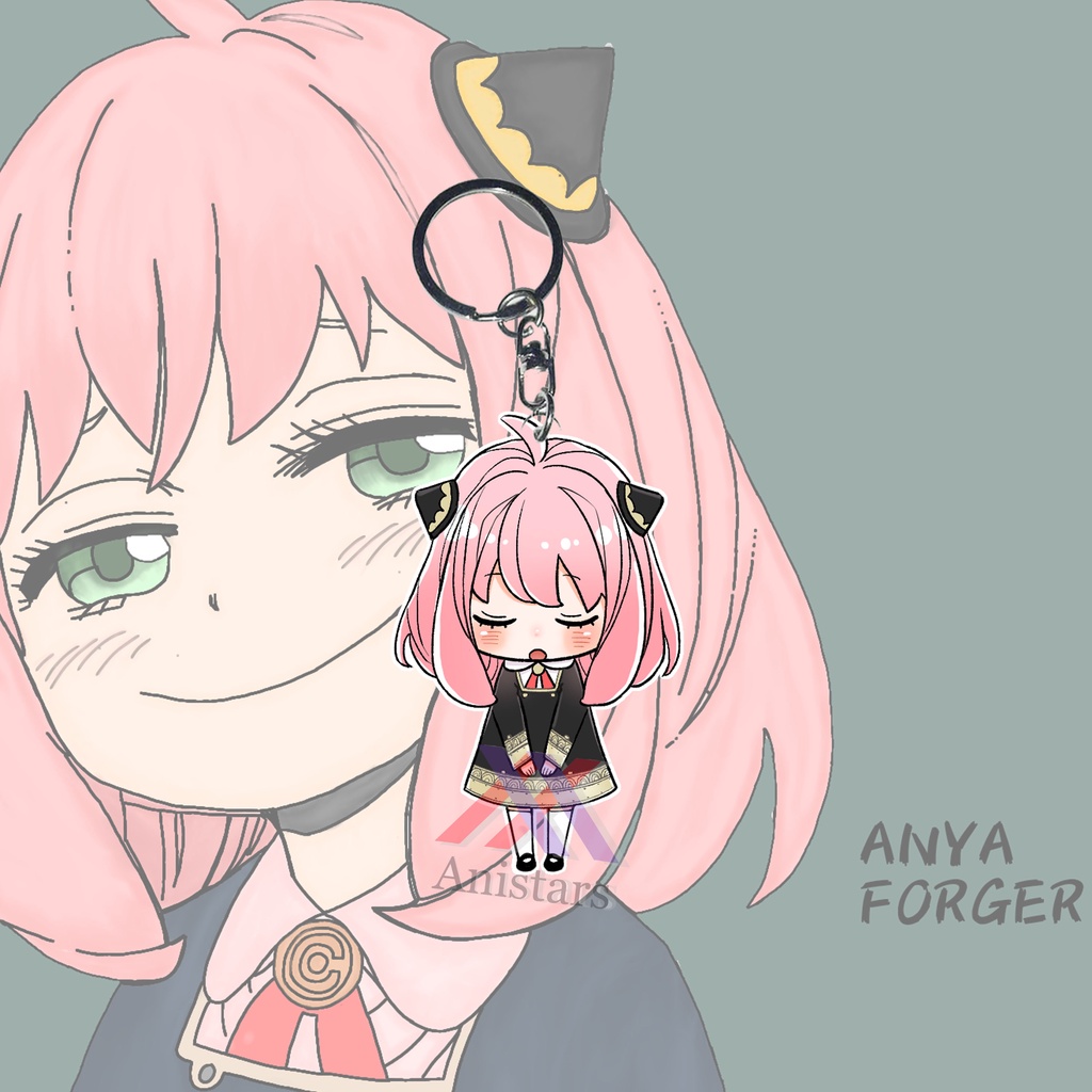 Gantungan Kunci Spy X Family Anya 01- Key Chain - Strap hp - Pinch strap - Gantungan Hp - Souvenir -
