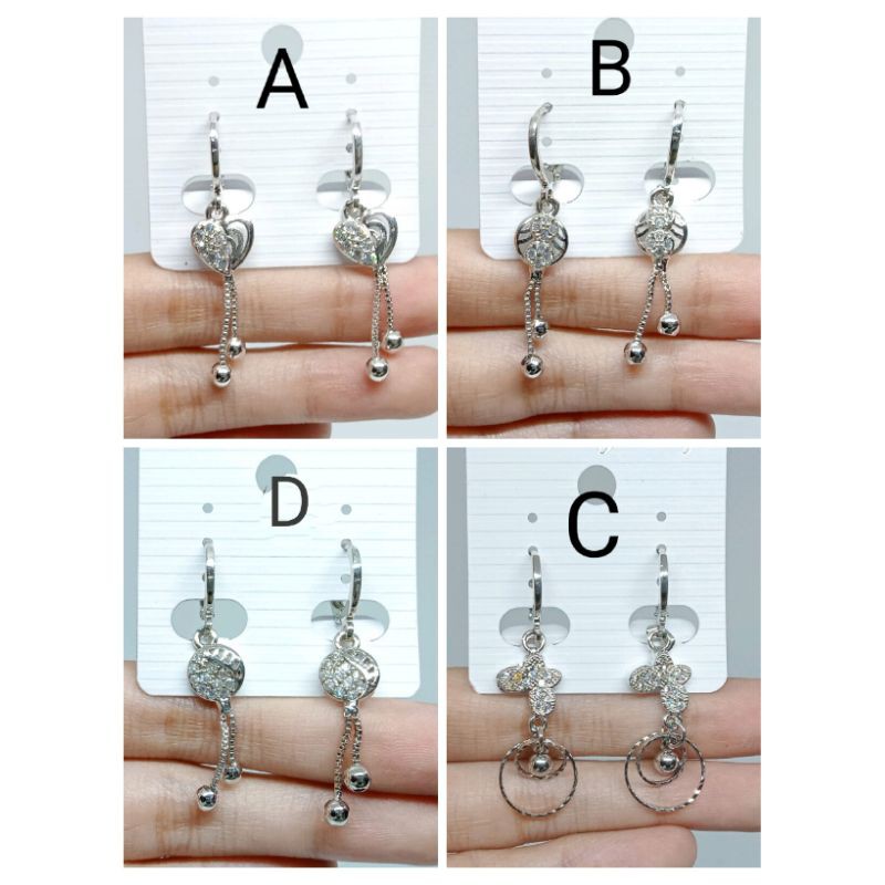 RJJ11. Anting xuping wanita lapis emas putih silver dgn mata zircon