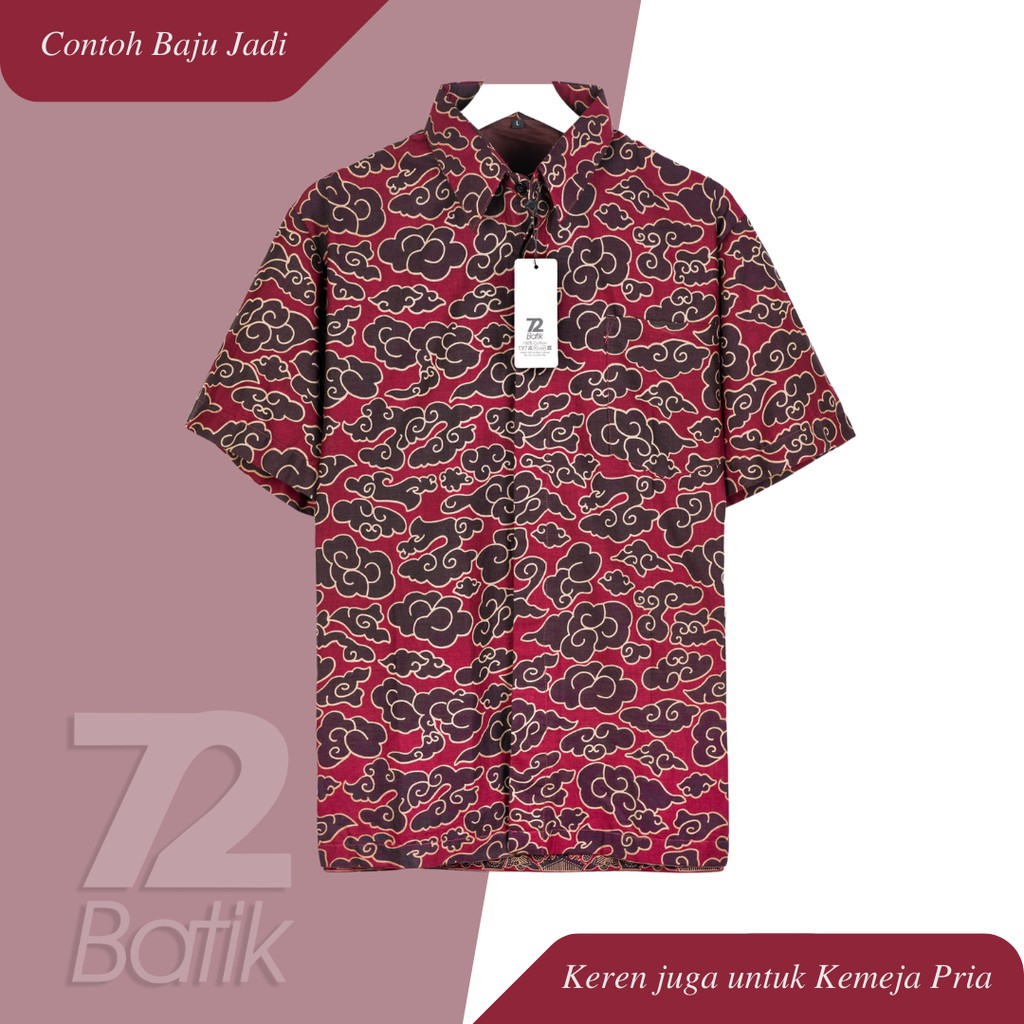 KAIN BATIK PREMIUM Bahan Katun Motif Mega Mendung Merah Maroon Marun Maron Darkchoco 722261 Cap 72 Jarik Jarit Samping Kebat Panjang Batik Katun Modern Premium Bahan Seragam Batik Pernikahan Kantor Keluarga Murah Kamen Jadi Batik Bali Lembaran