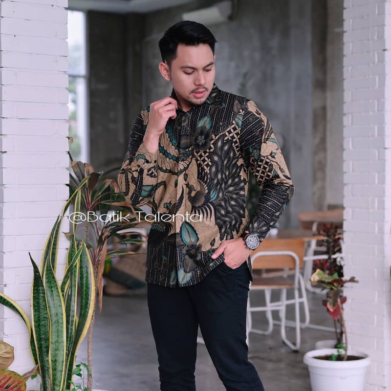 Batik Pria Lengan Panjang Bahan Baturaden lapis furing /batik kantor pria/batik modern pria/batik pr