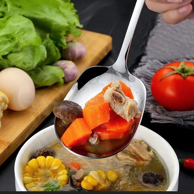 1 Pc Sendok Besar Bahan Stainless Steel Tebal Untuk Peralatan Makan Dapur
