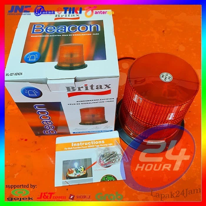 Lampu britax strobo 12-24V , lampu blitz rotary britax , lampu rotary