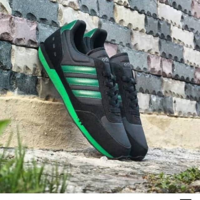SEPATU ADIDAS NEO CITY RACER GREEN BLACK ORIGINAL