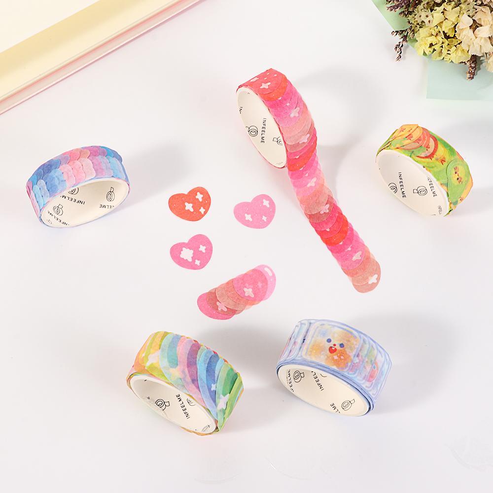 R-flower Dream Tape Animals Hand Painted Sticker Scrapbooking Alat Tulis Masking Tape