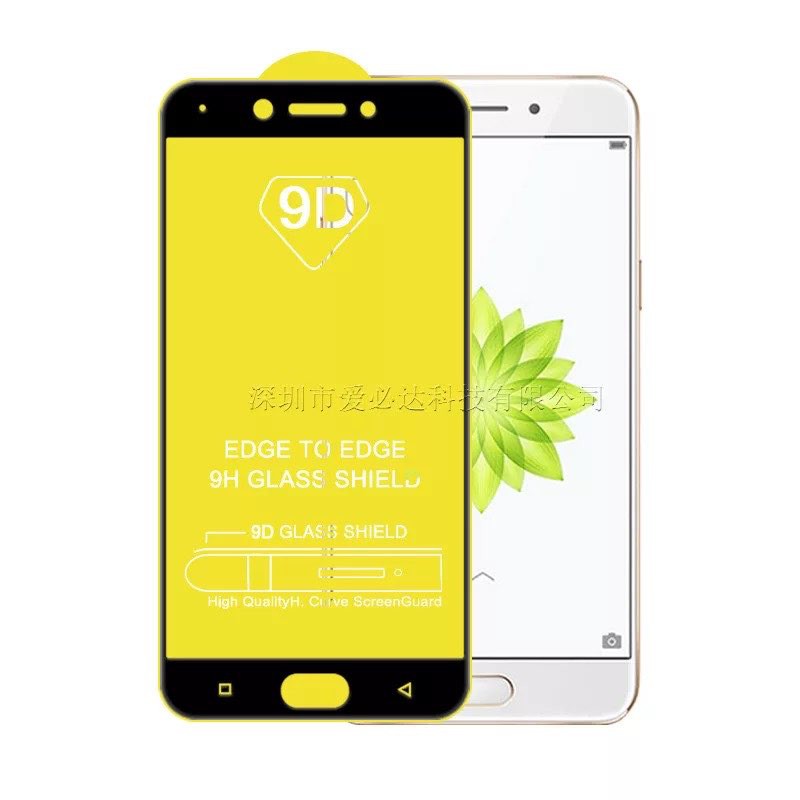 Casing Tempered Glass Oppo R9S A37 A57 A59 A71 A83 A1K A5S A3S A7 F5 F7 F9 F11 Pro Full Cover 9d