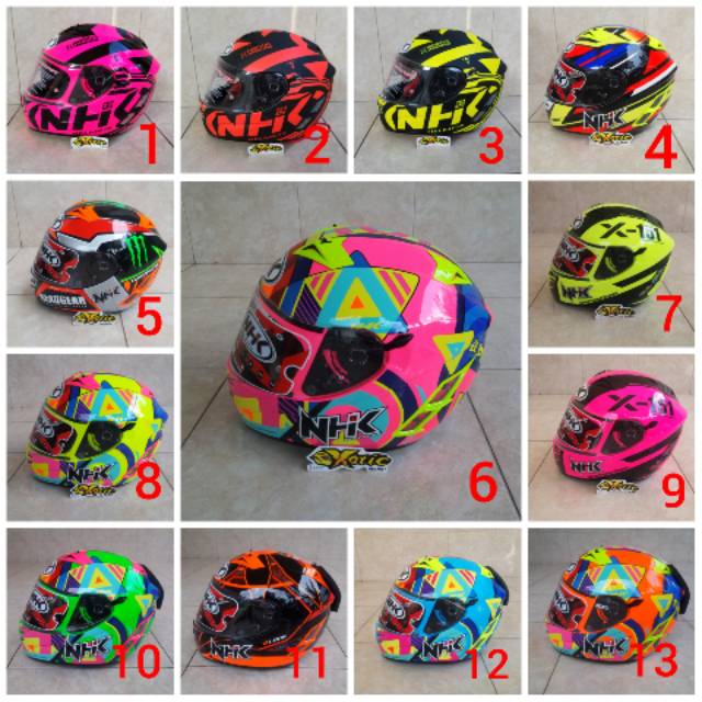 Helm NHK terminator not gp pro gp1000 rx9 pigment starbase race 3 race 5 stabilo fluo