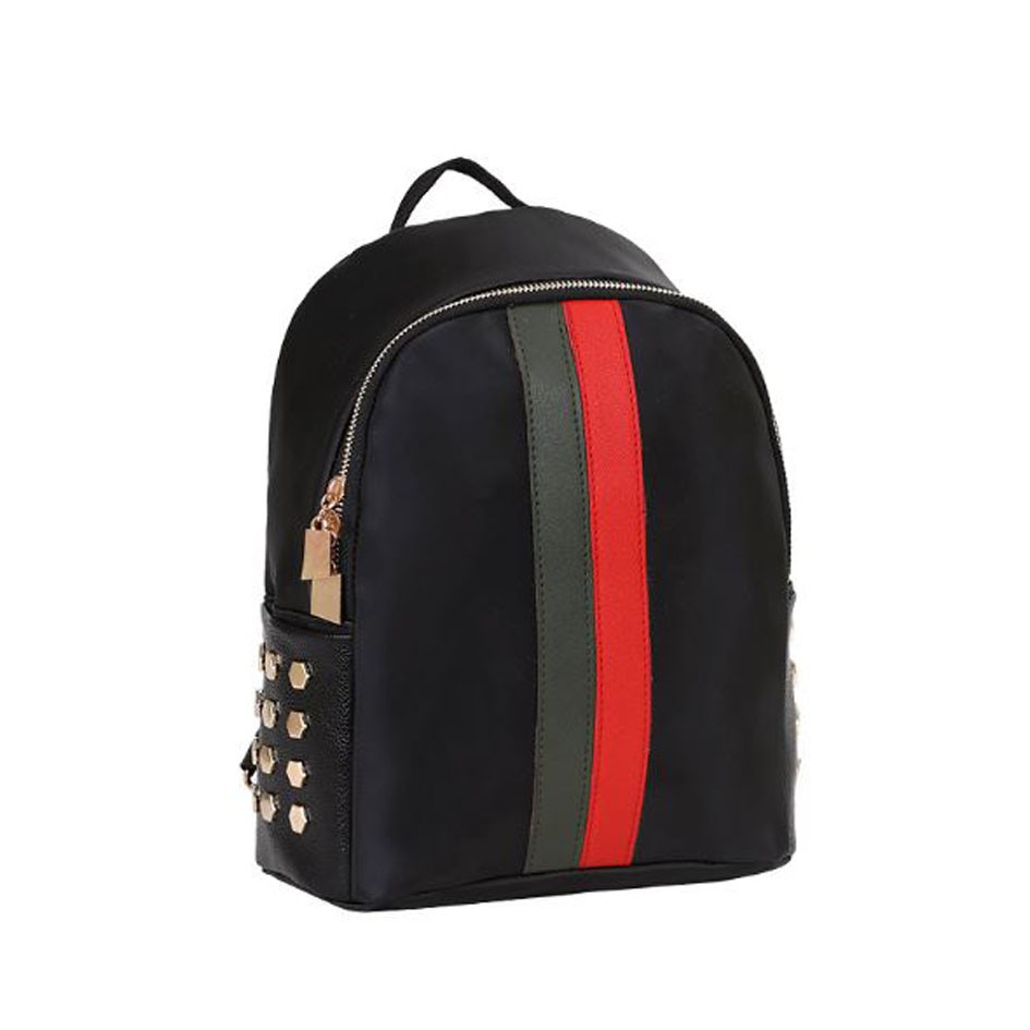 tas ransel wanita stripes backpack (3i5) bta409
