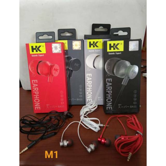 (COD)EARPHONE HK M1 Extreme BASS Colokan UNIVERSAL 3.5mm