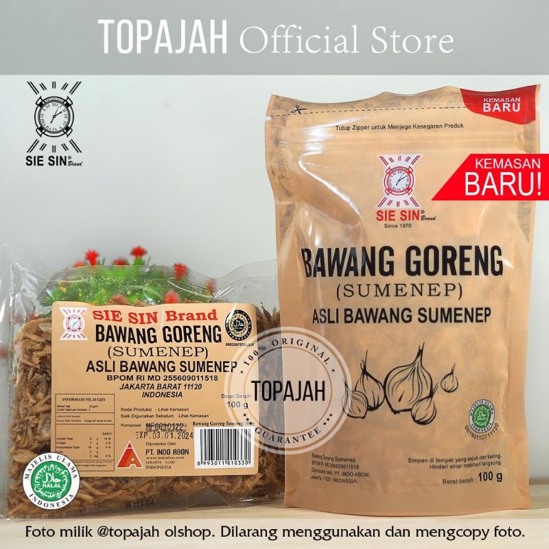 

Bawang goreng SUMENEP “SIE SIN” 100gr HALAL