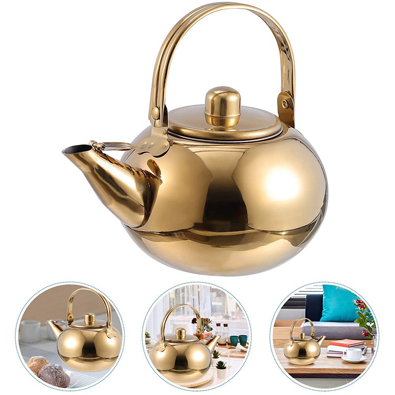 Whistling Kettle with Strainer,Teapot Kettle Whistling Kettle Induction Tea Kettle Whistling Kettle for Kitchen Stove 2