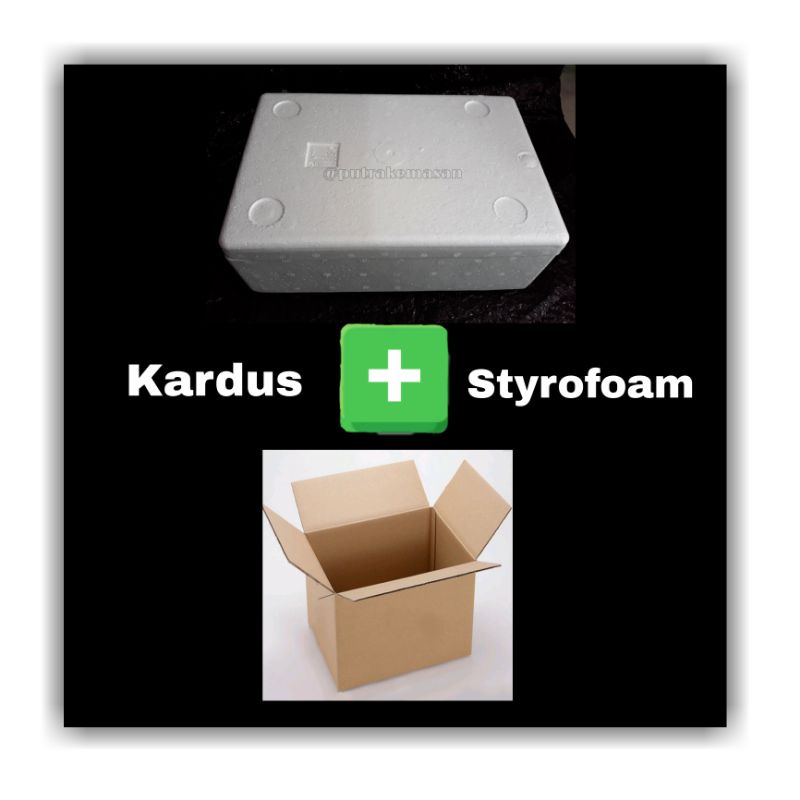 

Kardus Dan Box Styrofoam 1kg 29,6×19,8×11cm / Box kotak Gabus 1kg