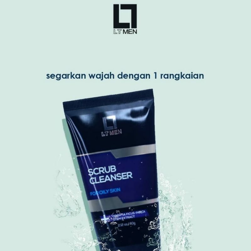 LT MEN SCRUB CLEANSER 60GR / Sabun Wajah Facial Wash