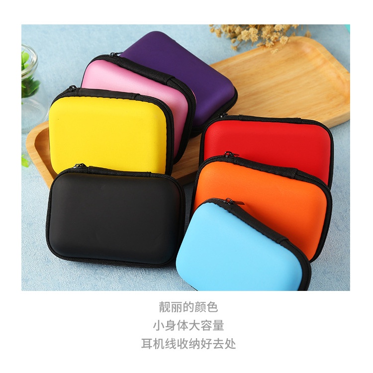 Dompet Headset Multifungsi Pouch Tempat Simpan Earphone kabel charger koin kunci tas kecil persegi panjang sarung hedset universal