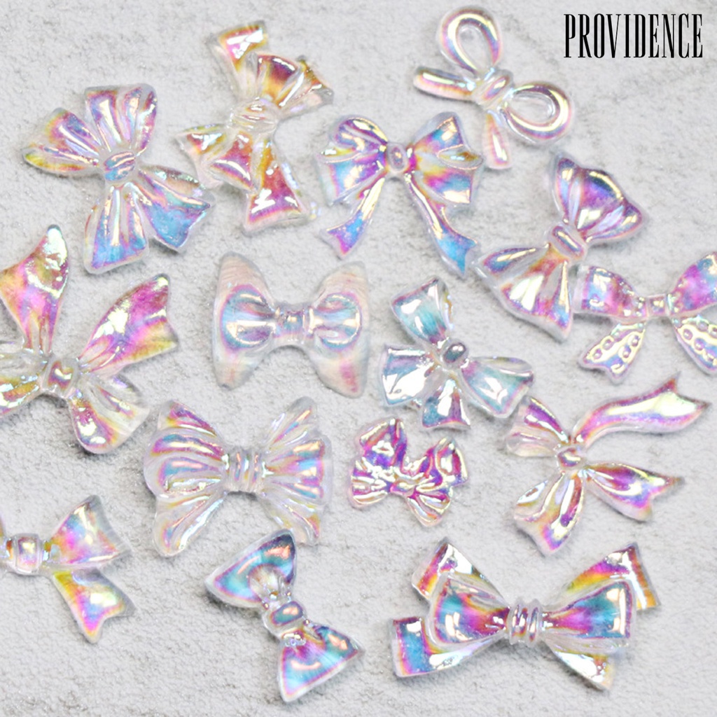 Providence 50 Pcs Ornamen Pita 3D Warna Aurora Untuk Dekorasi Manicure / Nail Art DIY