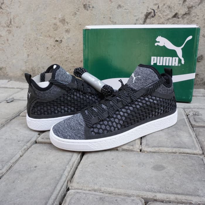 puma basket classic strap b&w