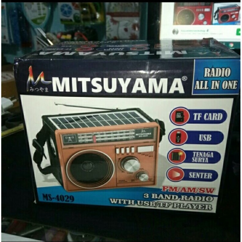 Cod Radio Speaker Bluetooth Portable Mitsuyama AM/FM/SW MS-4029 Panel Solar Original