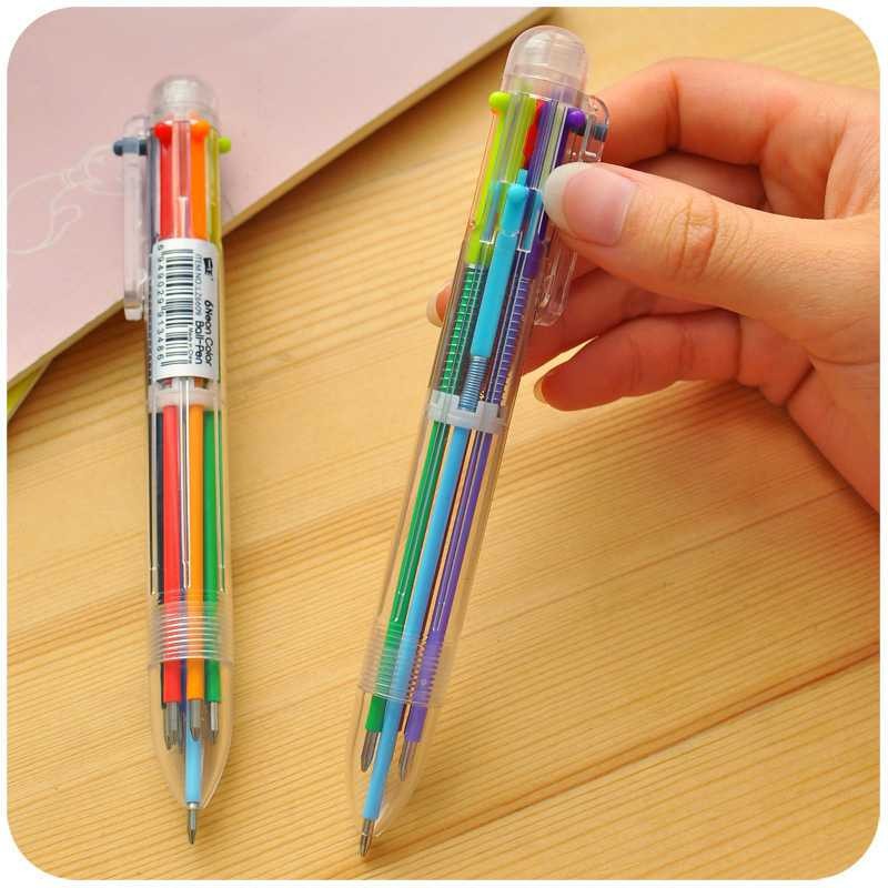 Paling Dicari ! Pena Ballpoint Multi Warna 6 in 1