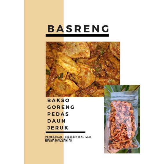 

Basreng.Bakso goreng pedas daun jeruk