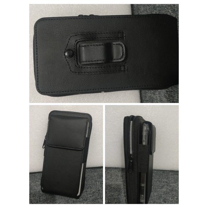 TAS HP PINGGANG PRIA KULIT UKURAN 6-7 INCH DOUBLE SARUNG HP PINGGANG PRIA SARUNG HANDPHONE