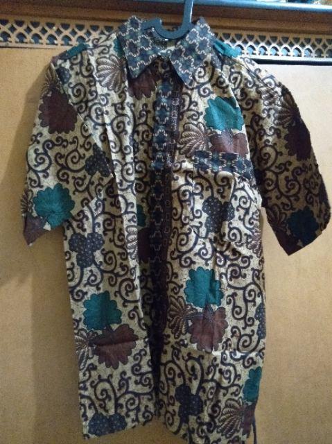 Bswart Batik Hrb026 Kenongo Hem Pendek Padi Pekalongan M L Xl Batik Pria Murah Modern Grosir