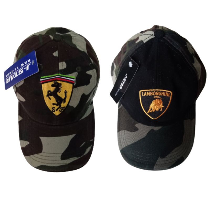 Topi Baseball army ferrari Lamborghini