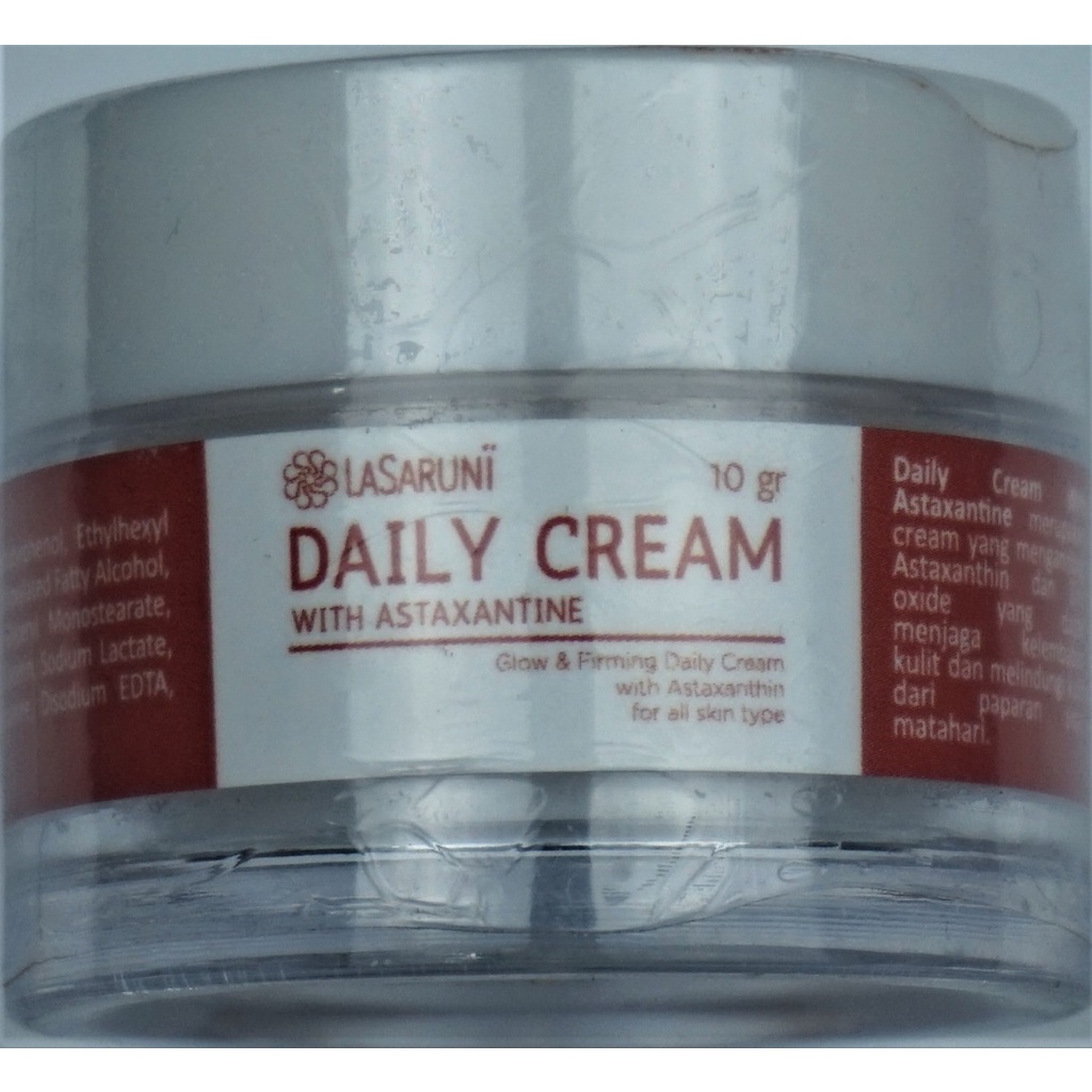 Lasaruni Daily Cream Sunblock Spf 30 Pemutih Penghillang Jerawat Noda Hitam Wajah Antiaging BPOM