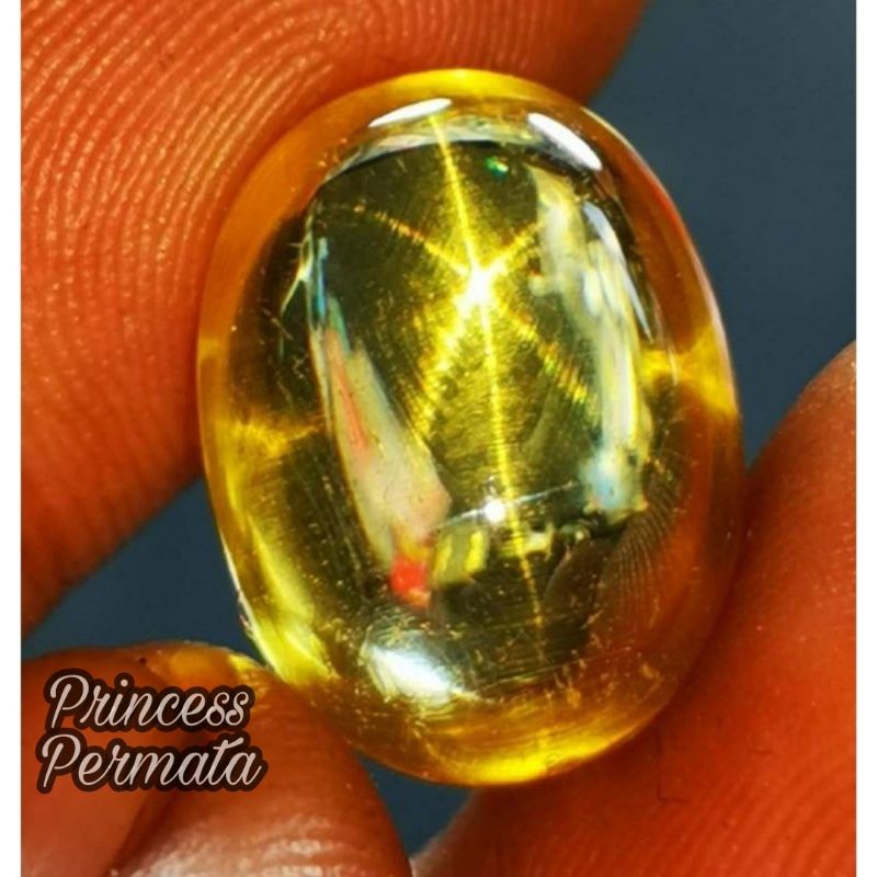 Batu Permata Yellow Star Sapphire Bangkok Crystal