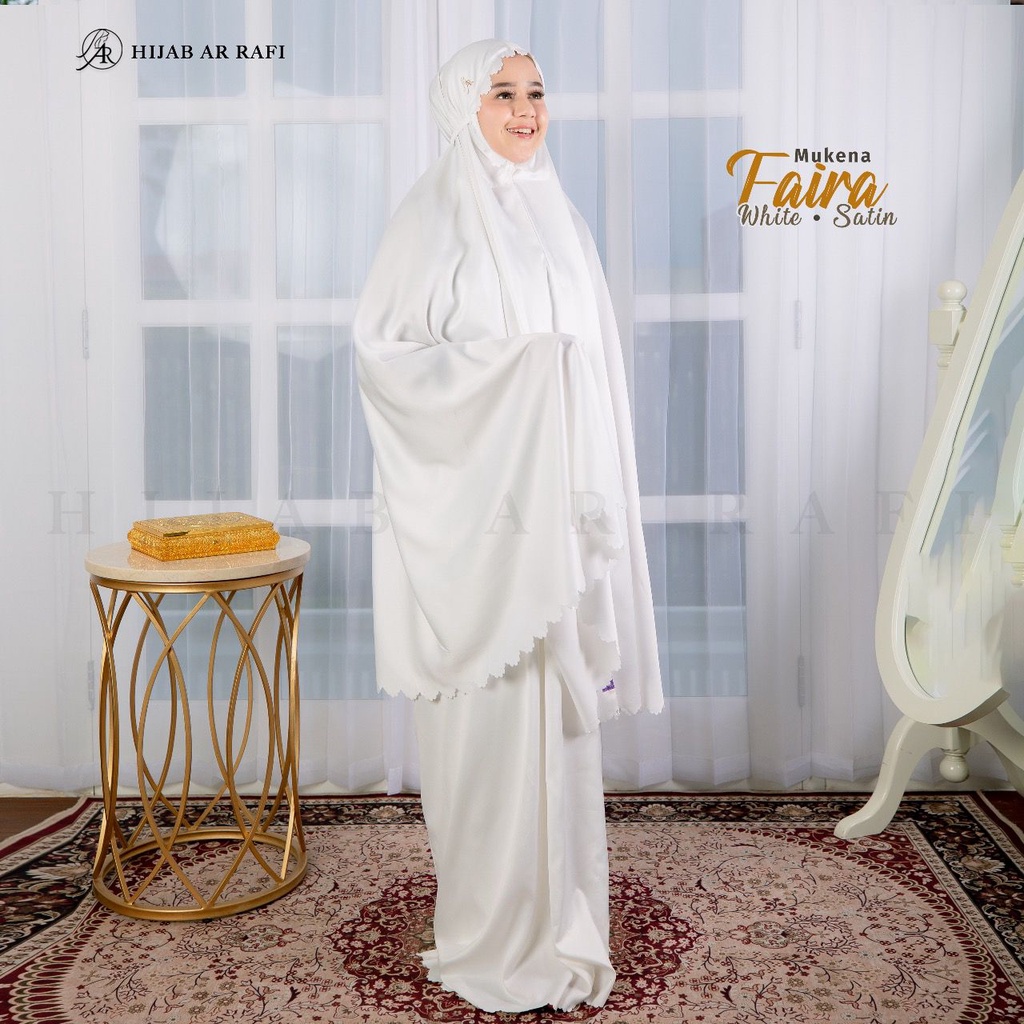 Mukena Satin Mukena Satin Polos Mukena Faira Warna White