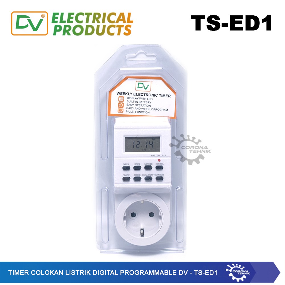 DV - TS-ED1 - Timer Colokan Listrik Digital Programmable