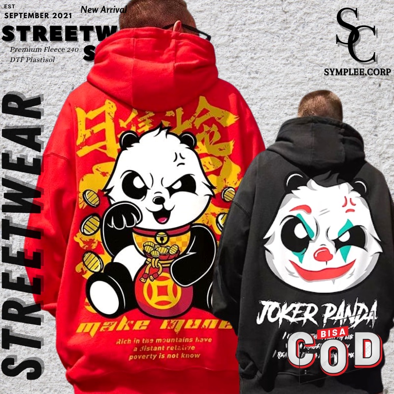 Jaket Sweater Hoodie Aesthetic Panda Jepang Hitam Hoodie streetwear Hoodie Sunmori Hitam Original Ho