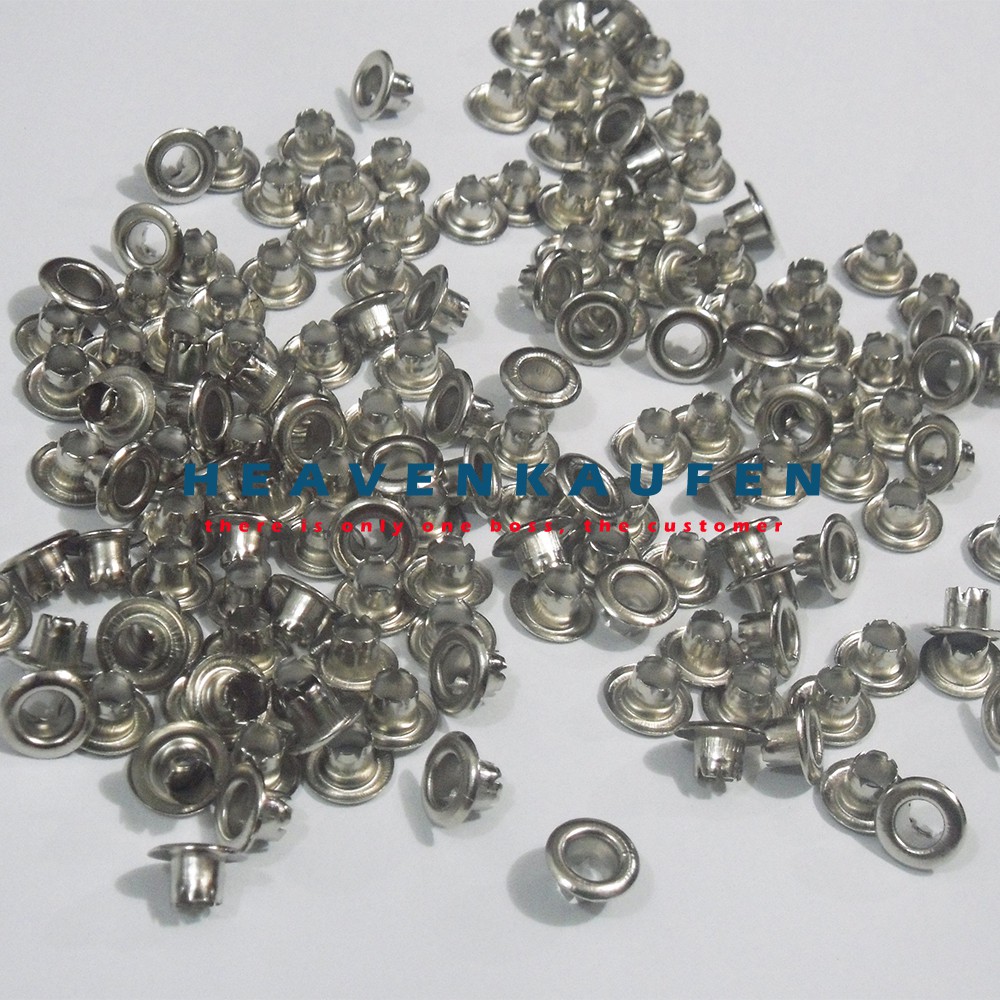 Mata Ayam Eyelet 5 mm Nikel/Silver Harga Per Pack isi 100 pcs