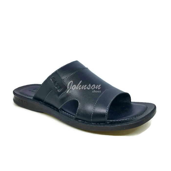 [ Johnson Shoes ] Sendal / Sandal Casual Pria GATS - MX 003 Black 100% ORIGINAL Kulit Asli