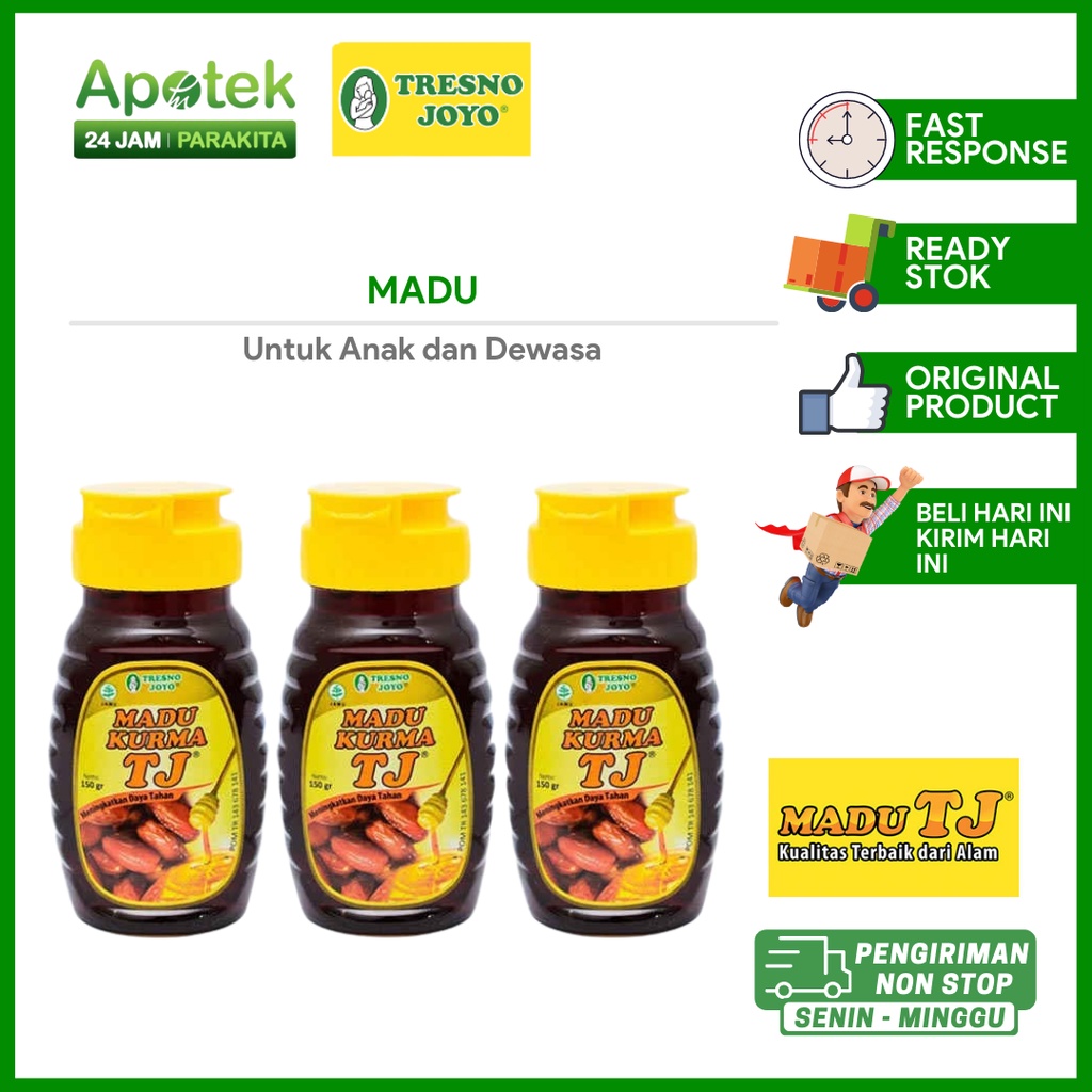 Madu TJ Kurma / Madu TJ Kurma 150 GR / Madu TJ Kurma 250 GR / Madu TJ Kurma 500 GR