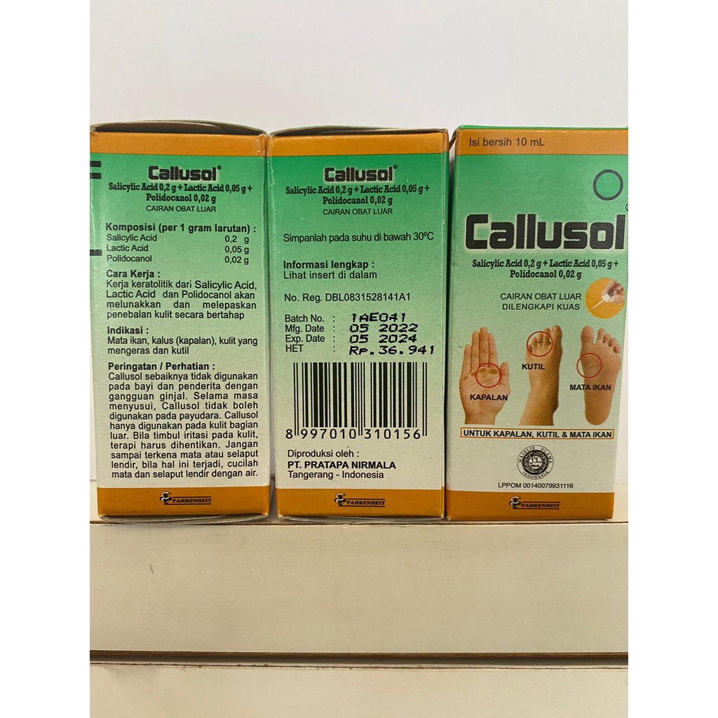 Callusol 10ml / Mengatasi Mata Ikan, Kutil, dan Kapalan