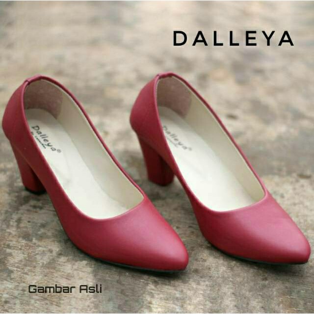 BONAY SILKY - Dalleya Shoes sepatu high Heels pantofel kerja kantor wanita simple casual-MERAH