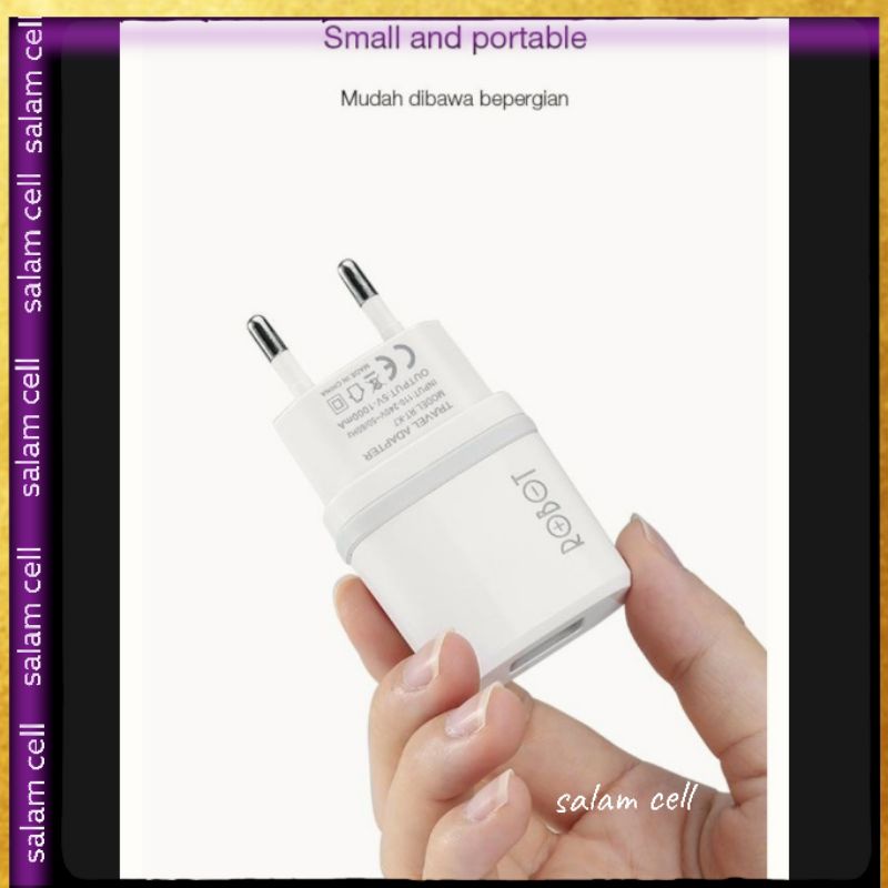 Charger Hp ROBOT RT-K7 Micro Usb Bisa Untuk Segala Jenis HP Original bergaransi