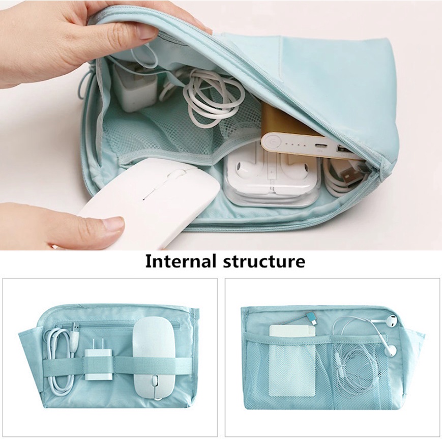 Mini Travel Gadget Cable Pouch Organizer Tas Penyimpanan Make Up Kabel