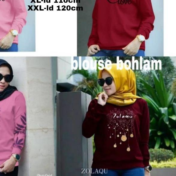 ♗ ✓BISA ☑️BLOUSE ZOLAQU L-XL-XXL / KAOS ATASAN ZOLAQU / BLOUSE BOHLAM / GREAT LOVE / AQILA ◊