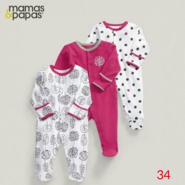 Mamas Papas Sleepsuit 3in1/ Sleepsuit bayi mamas &amp; papas/ sleepsuit baby import