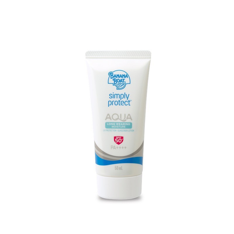 

Banana Boat Simply Protect Aqua Long Wearing Moisture Sunscreen Lotion SPF50+ 50ml